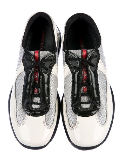 prada pattin|prada patent leather sneakers.